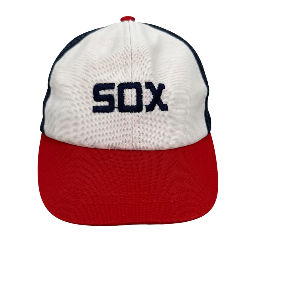 Vintage Chicago White Sox MLB Trucker Hat Kids Boys SOX Mesh Snapback Blue Redâ